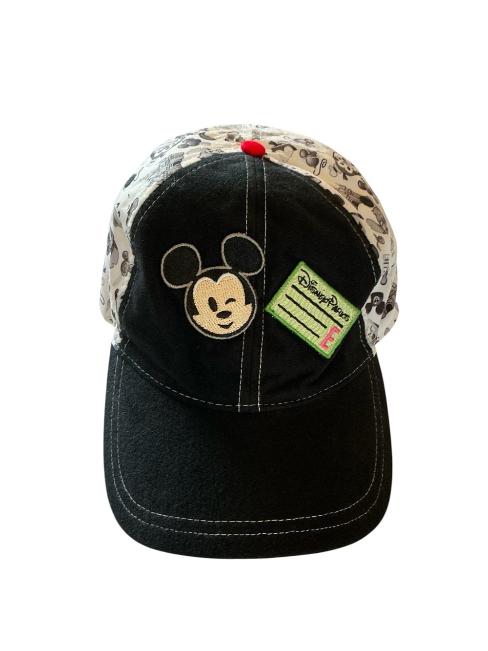 Disney Emoji Disney Parks Mickey Mouse Black & White Baseball Cap - Picture 3 of 5